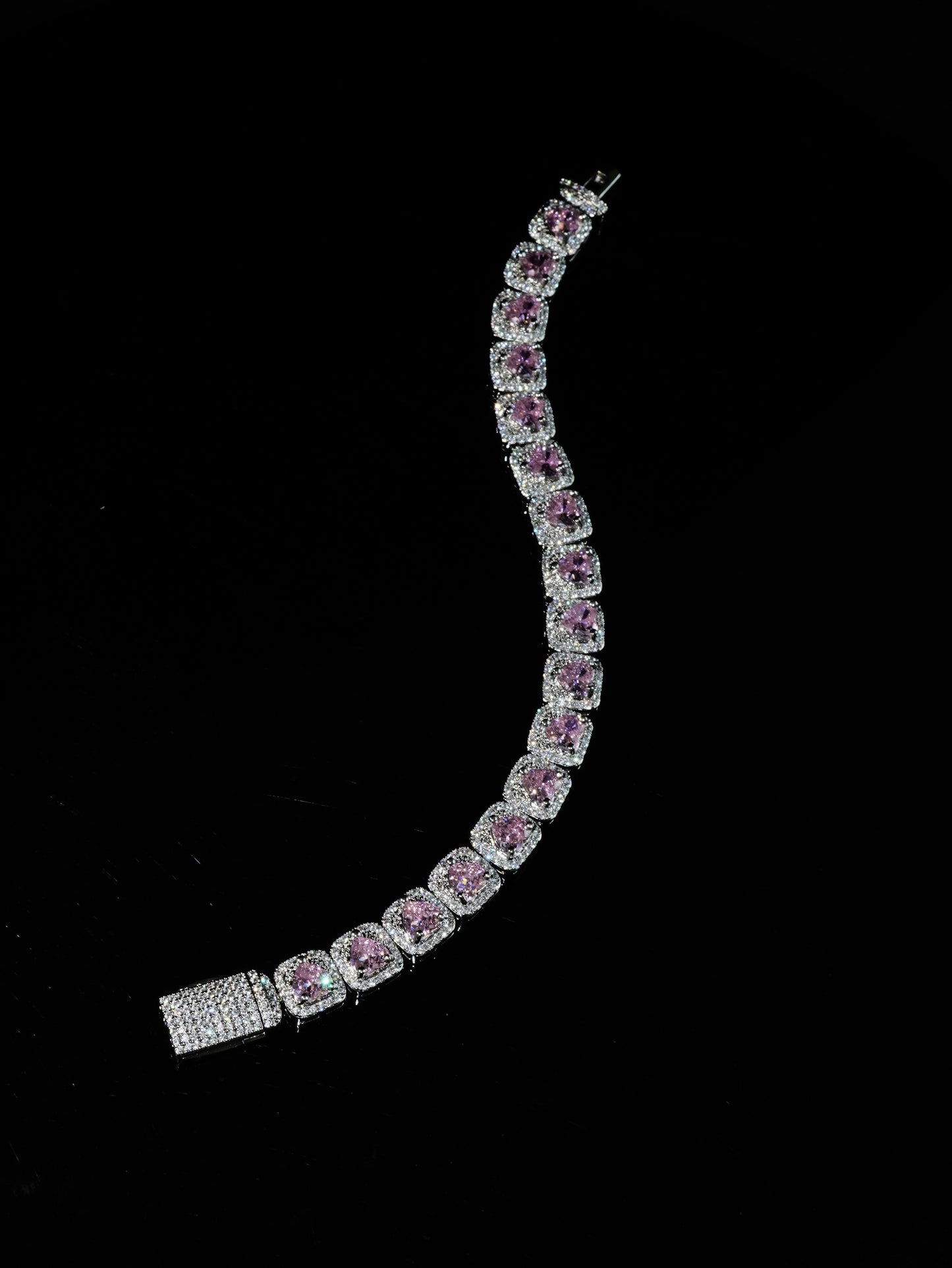 PINK DIAMOND HALO BRACELET