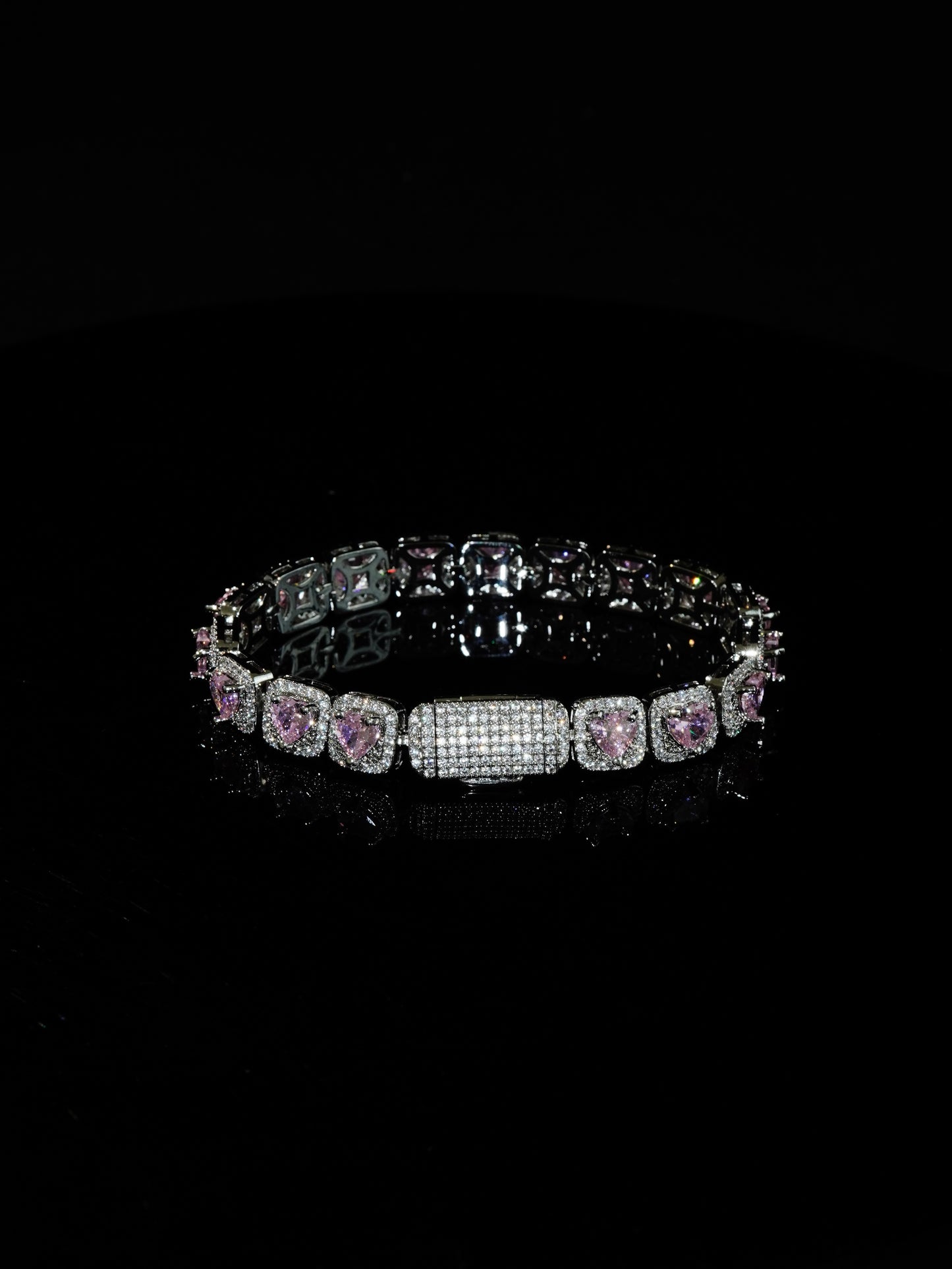 PINK DIAMOND HALO BRACELET