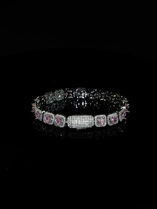 PINK DIAMOND HALO BRACELET